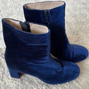 Maryam Nassir Zadeh Blue Lune Ankle Boots Deep Velvet 37 7
